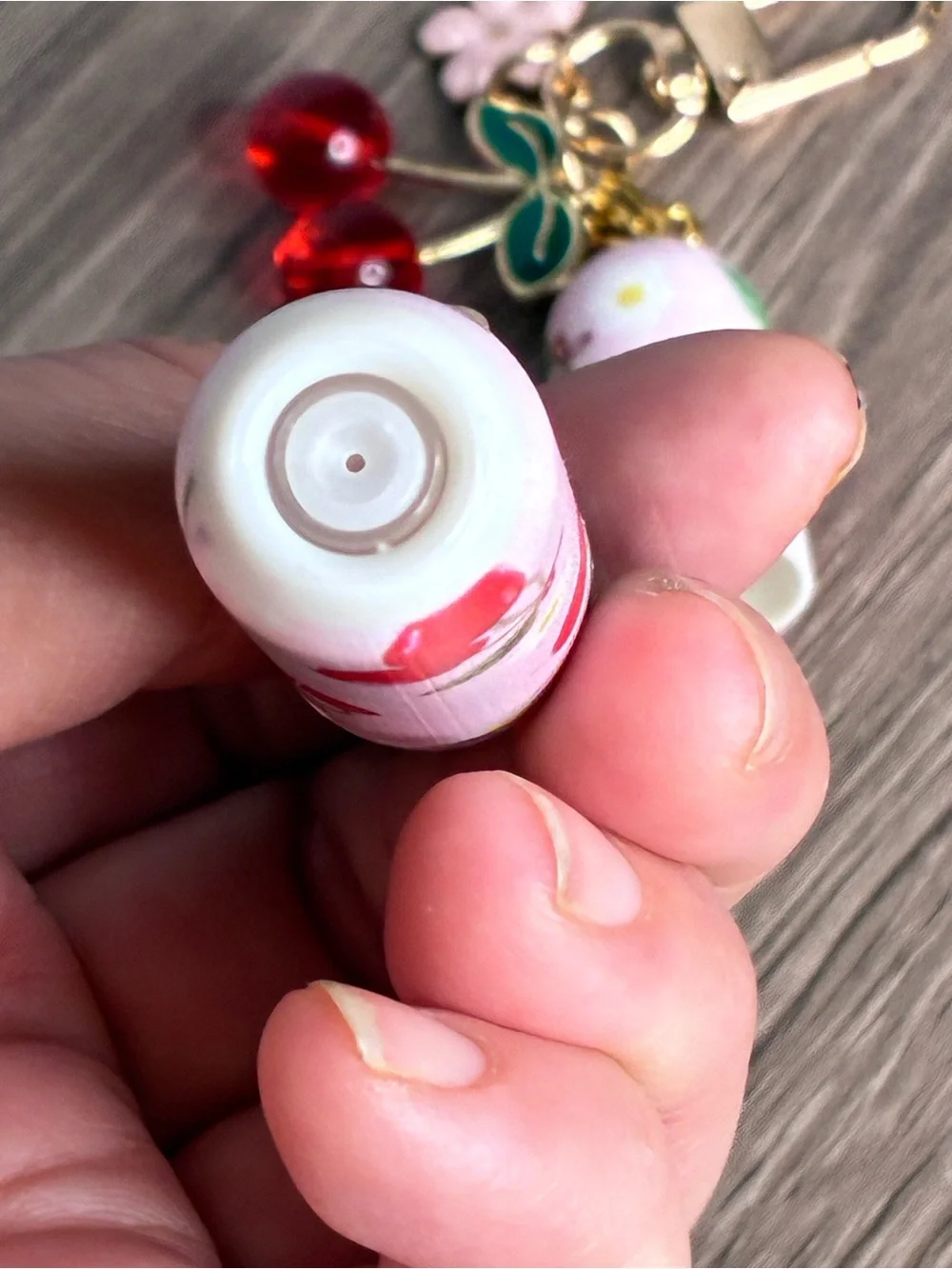 🐼 3/$25 NWT Pink Cherry Blossom Atomizer Holder Keychain